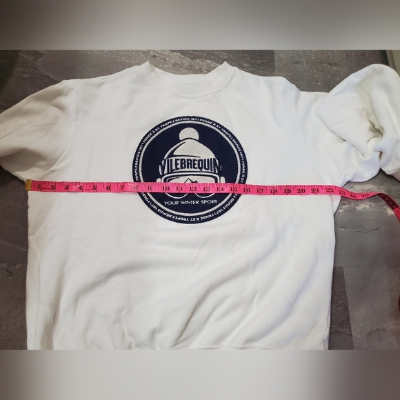 Vilebrequin White Men's Long Sleeve Cotton Crewneck Sweater. Embroidery. L. - Picture 4 of 10